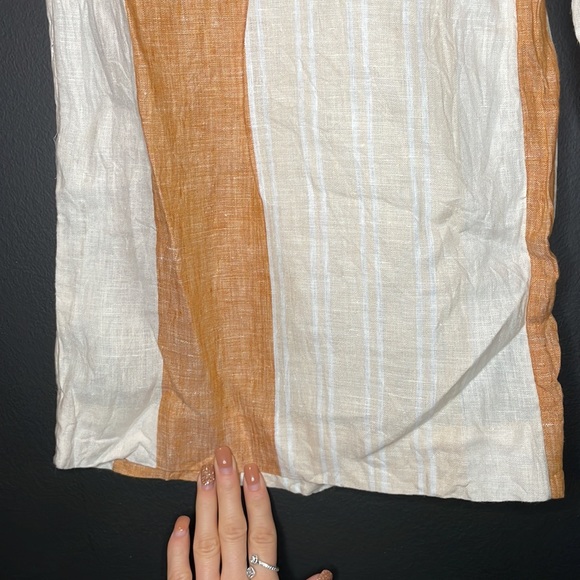 NWOT ett : twa Anthropologie Striped Linen Wide Leg Pants - Size 8 - Picture 7 of 17